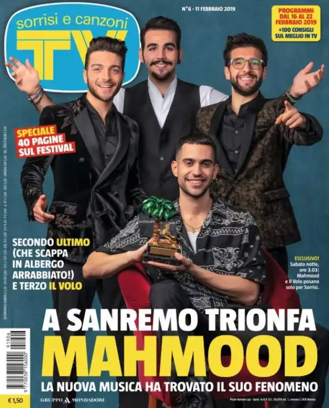 tv sorrisi con volo e mahmood senza ultimo