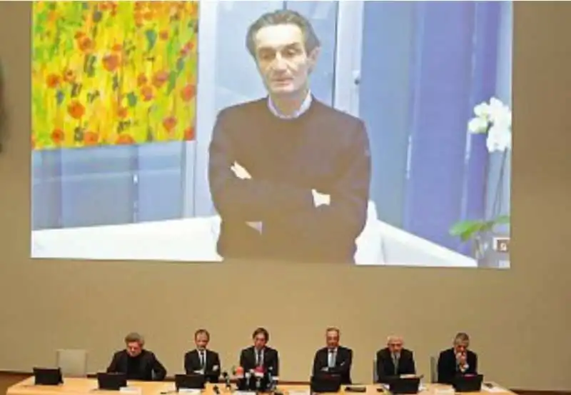 ATTILIO FONTANA IN VIDEOCONFERENZA 