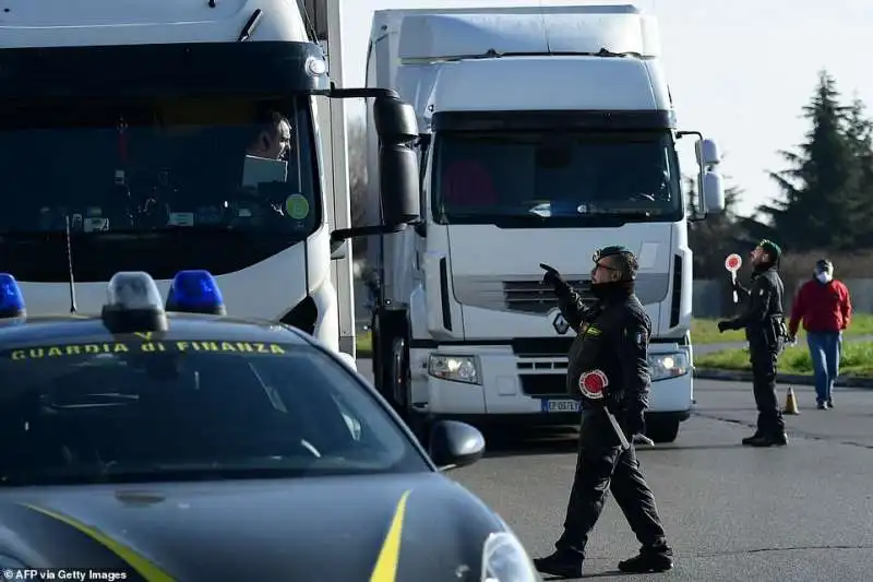 blocco stradale a casal pusterlengo