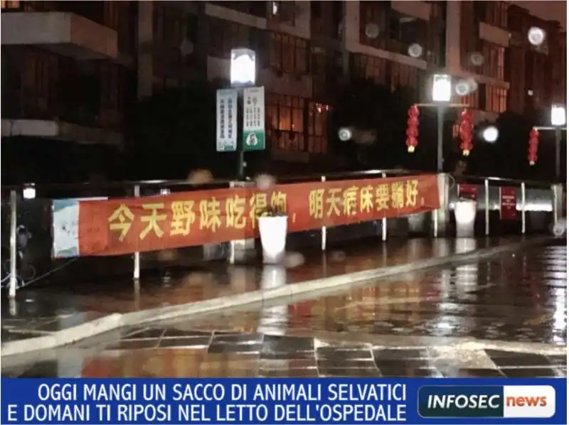 coronavirus   striscioni per strada in cina 3