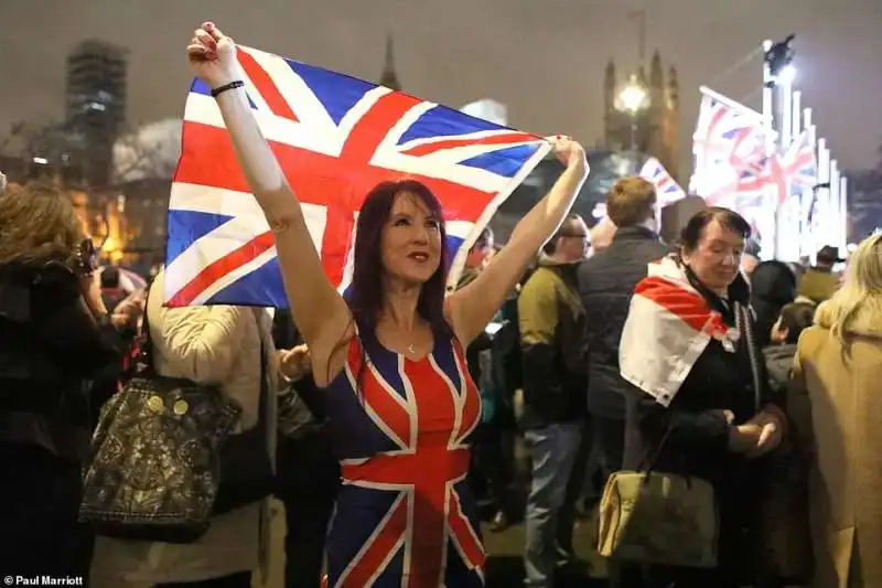 festeggiamenti per la brexit