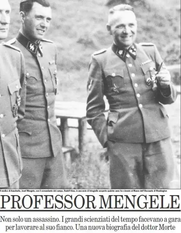 L ARTICOLO SU MENGELE DI GIULIO MEOTTI PER IL FOGLIO