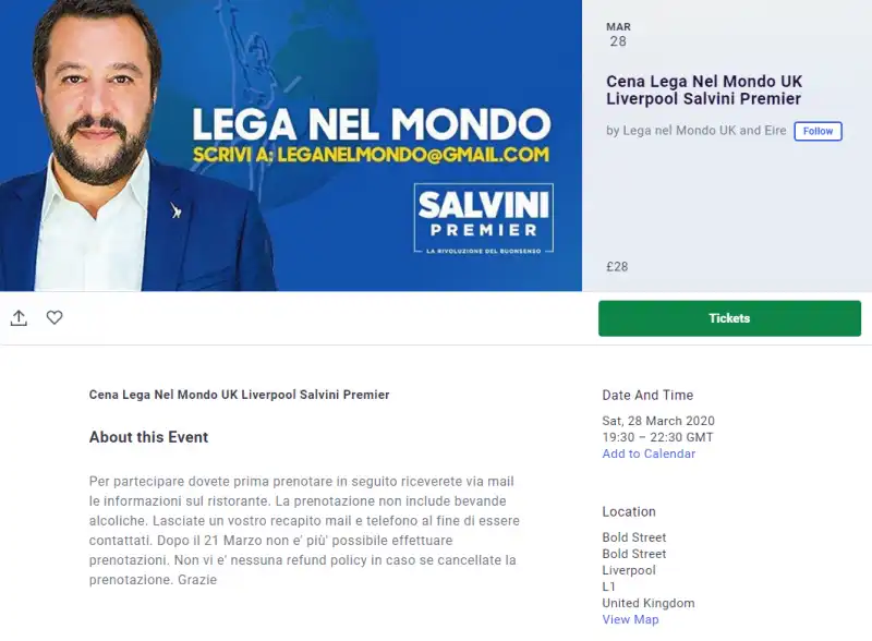 l'evento di lega nel mondo a liverpool