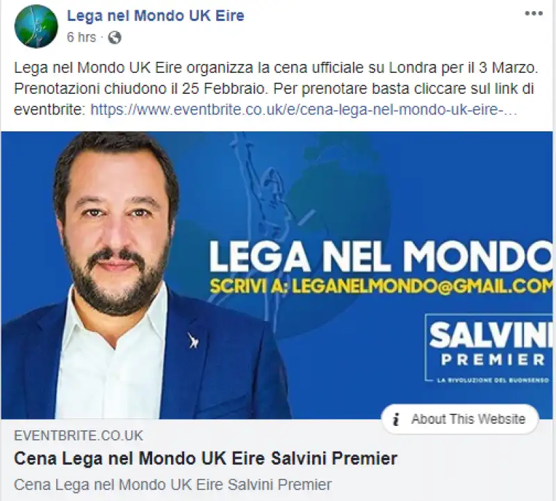 l'evento lega nel mondo a londra