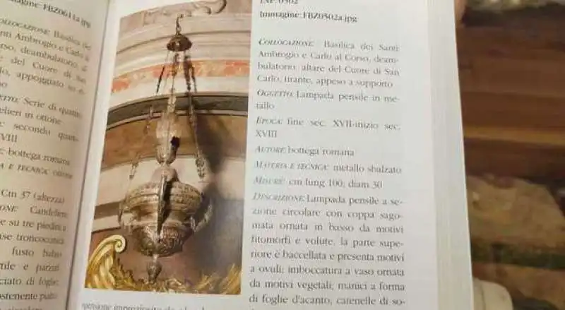 lampadario santi carlo e ambrogio al corso