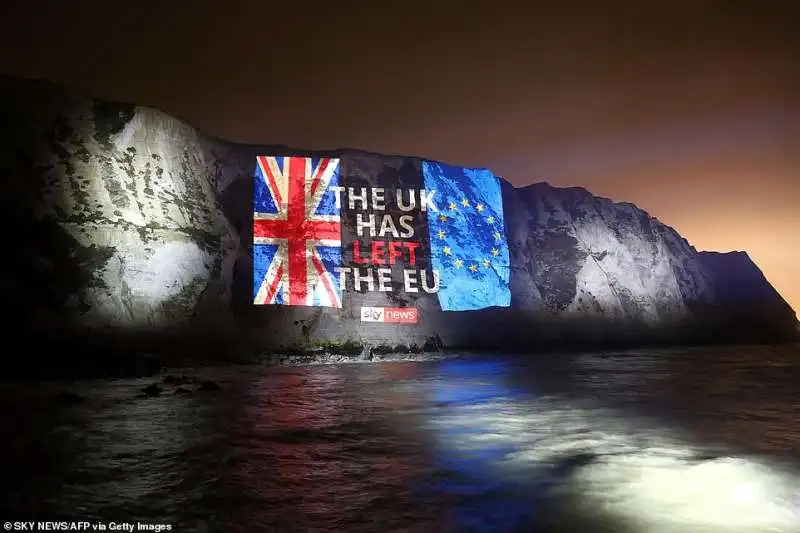 le scogliere di dover durante la brexit