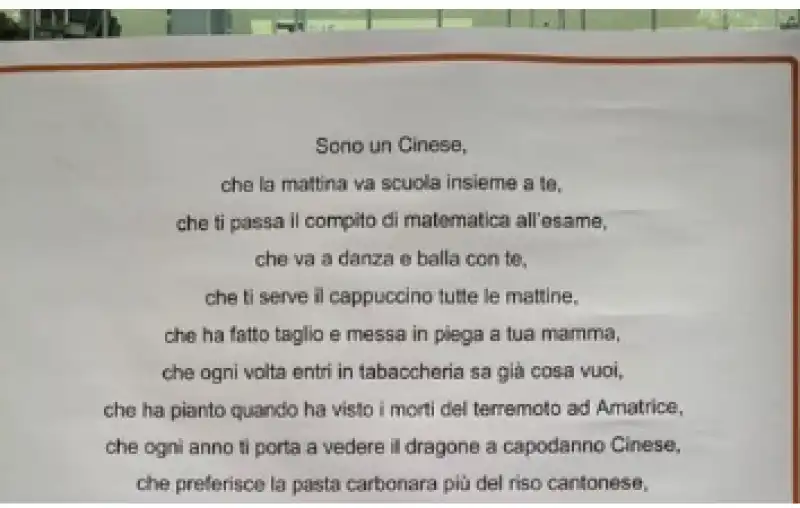 lettera cinese tuscolana