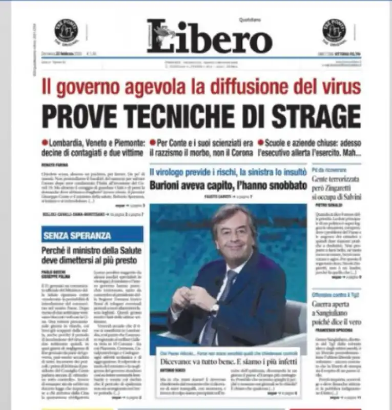 libero prima pagina