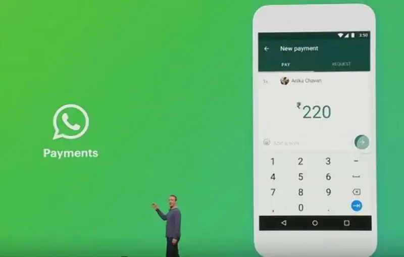 mark zuckerberg presenta whatsapp pay