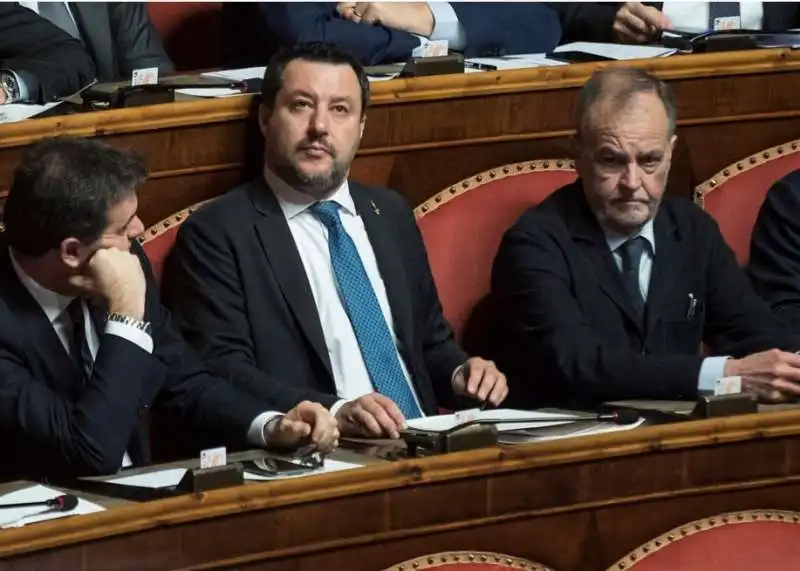 matteo salvini in senato 