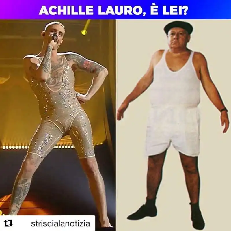 meme su achille lauro in canotta 3