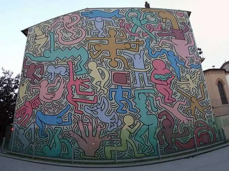 murale di keith haring a siena