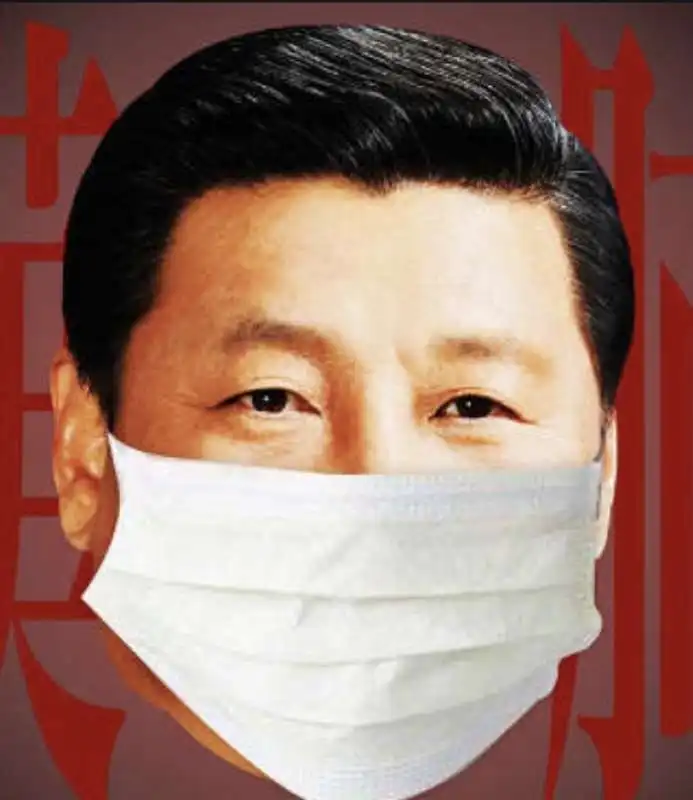 XI JINPING CON LA MASCHERINA