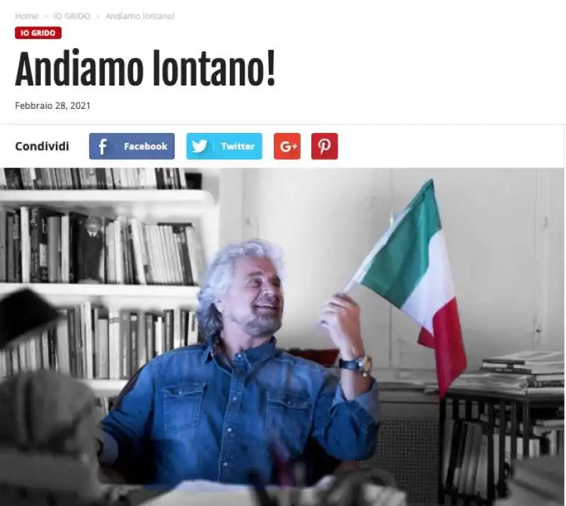 andiamo lontano - il post di beppe grillo sul blog