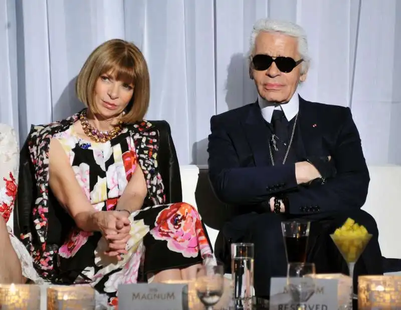 anna wintour  karl lagerfeld