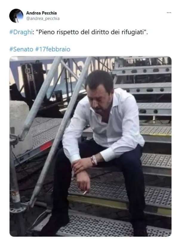 il tweet sul discorso di draghi 2