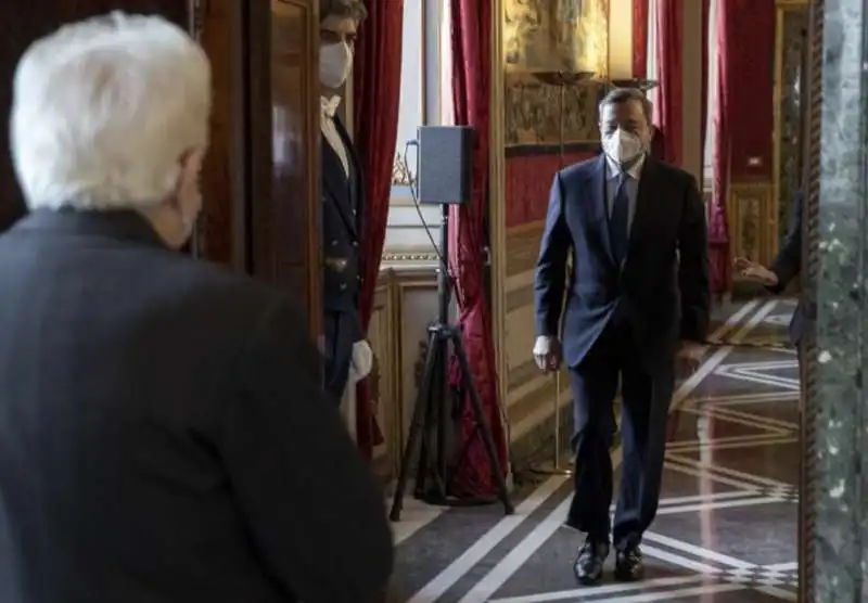 MARIO DRAGHI ARRIVA AL QUIRINALE 