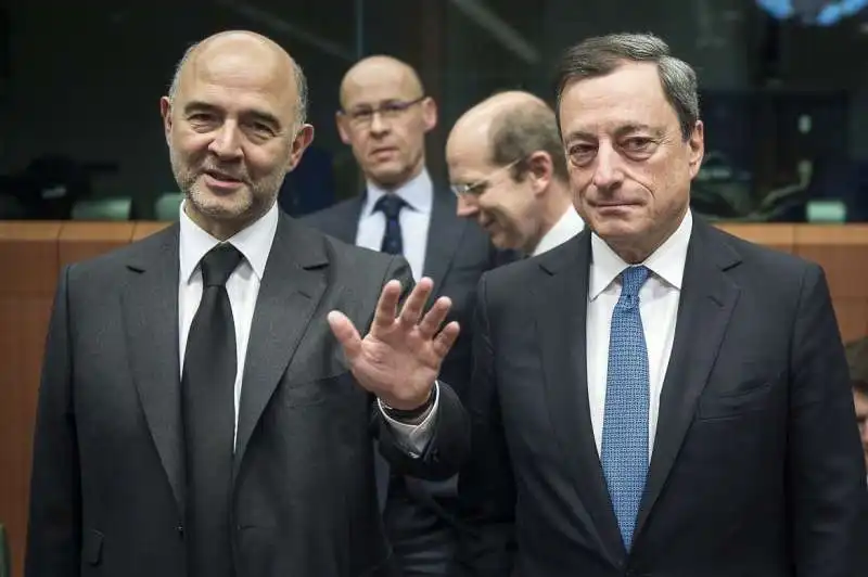 pierre moscovici mario draghi 