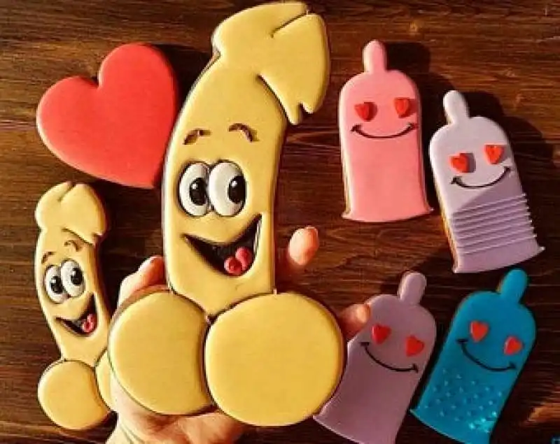 san valentino biscotti pene condom