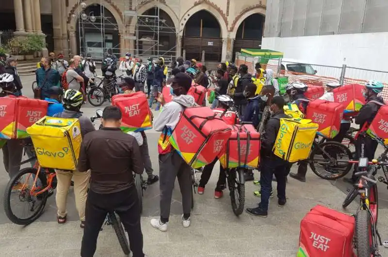 una manifestazione di rider