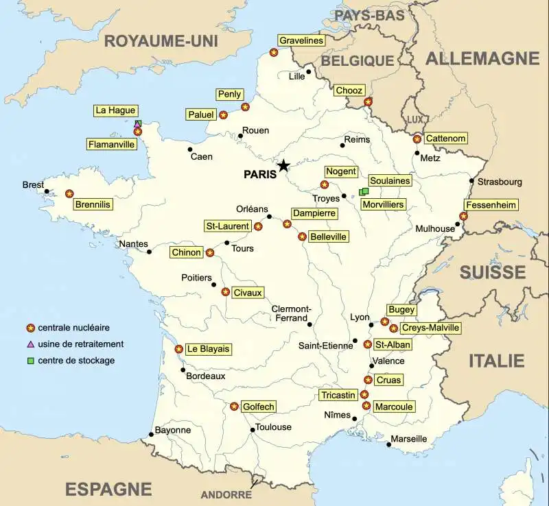 centrali nucleari in francia  