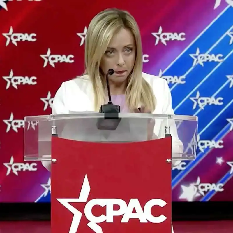 giorgia meloni alla conferenza dei conservatori cpac, in florida 2