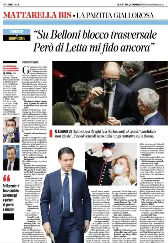 GIUSEPPE CONTE INTERVISTATO DAL FATTO QUOTIDIANO 