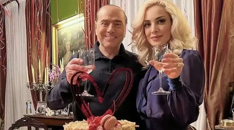 gli auguri di san valentino di silvio berlusconi e marta fascina