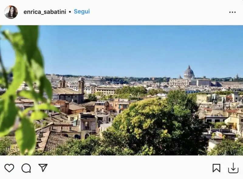 IL POST DI ENRICA SABATINI DA ROMA