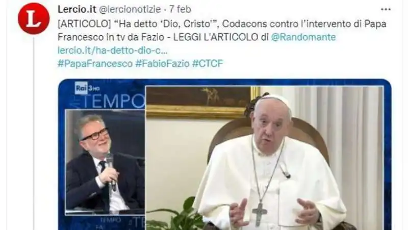 lercio sul papa