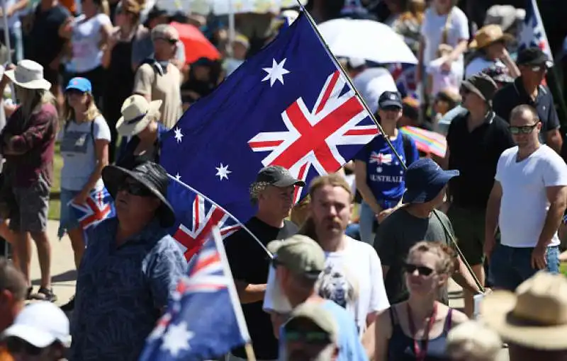 Proteste in Australia contro obbligo vaccinale e restrizioni Covid 6