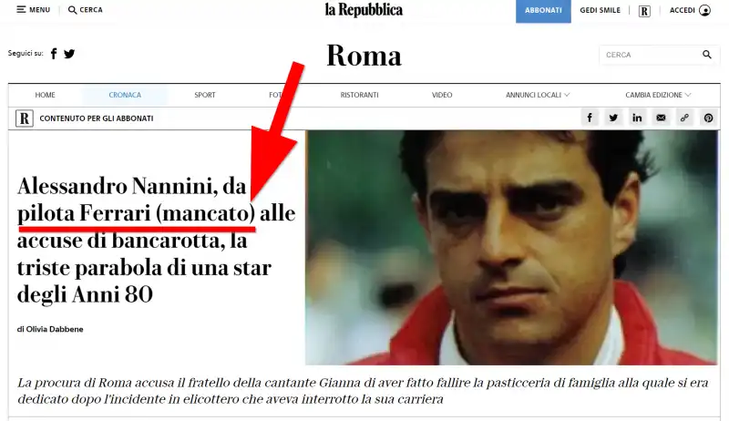 repubblica   nannini pilota ferrari