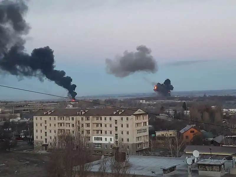 UCRAINA - BOMBARDAMENTI RUSSI A KIEV 