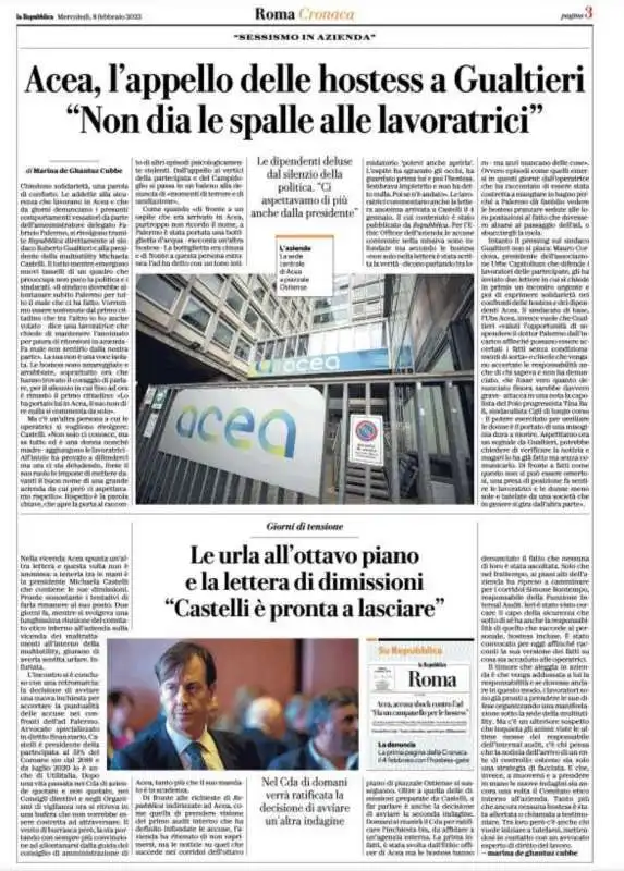 articolo di repubblica roma contro fabrizio palermo   8 febbraio 2023