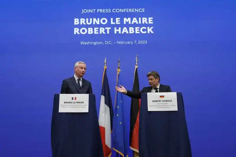 BRUNO LE MAIRE E ROBERT HABECK NEGLI USA 