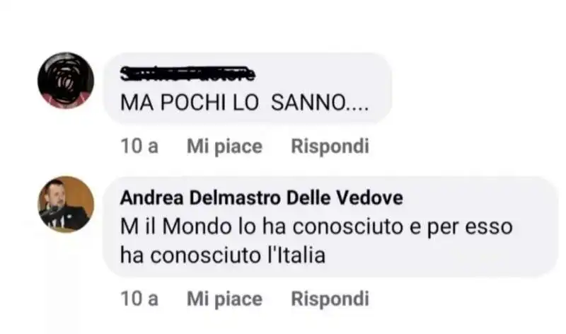 COMMENTO FILO MUSSOLINI DI ANDREA DELMASTRO DELLE VEDOVE 