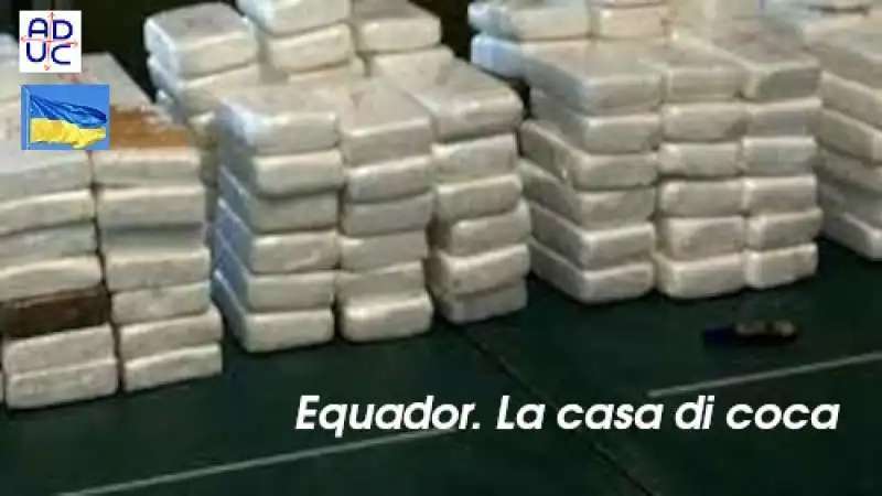 ECUADOR TRASFORMA COCAINA IN CALCESTRUZZO 