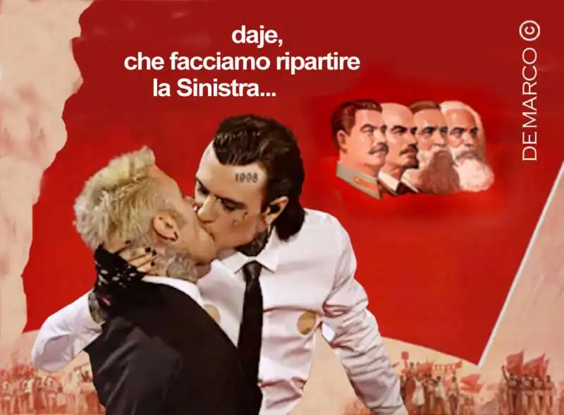 fedez rosa chemical riparte la sinistra meme demarco