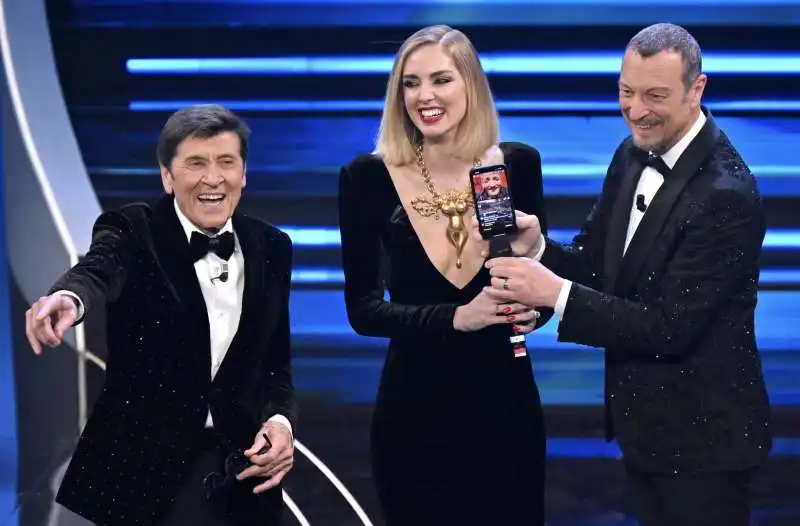 gianni morandi chiara ferragni amadeus in diretta instagram con fiorello  2