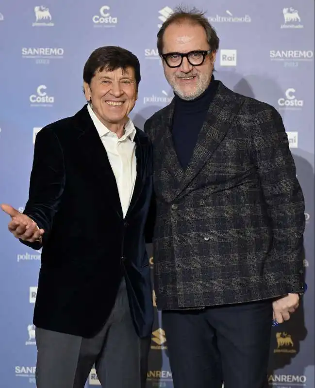 gianni morandi stefano coletta     conferenza stampa di presentazione sanremo 2023