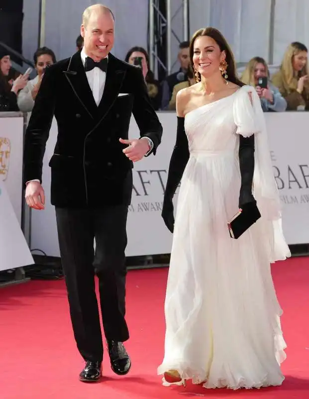 il principe william e kate middleton ai bafta