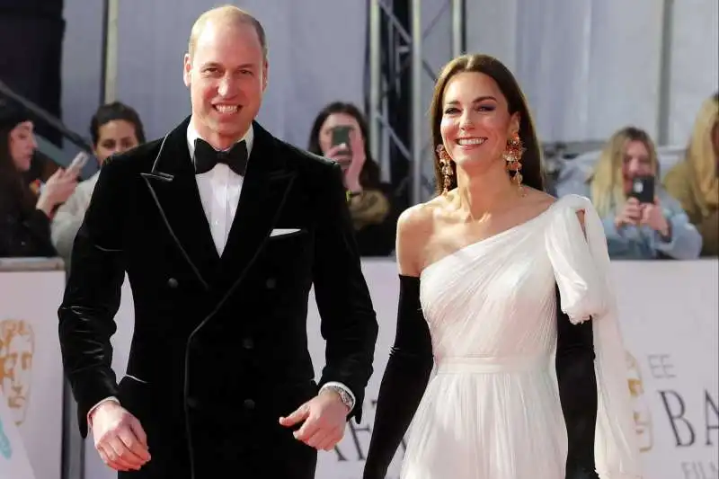 il principe william e kate middleton ai bafta 