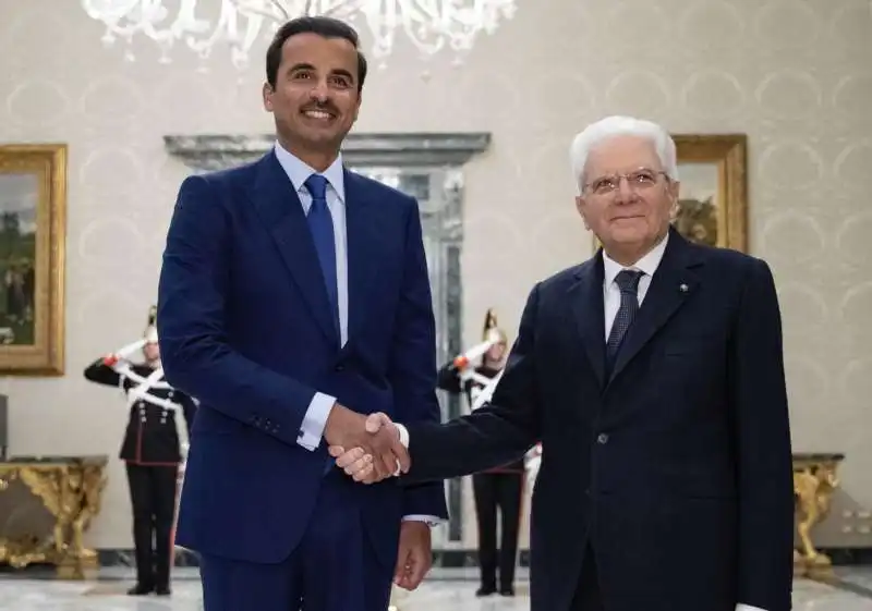 l emiro del qatar tamim bin hamad al thani con sergio mattarella a roma   4