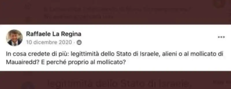 POST ANTISEMITA DI RAFFAELE LA REGINA 