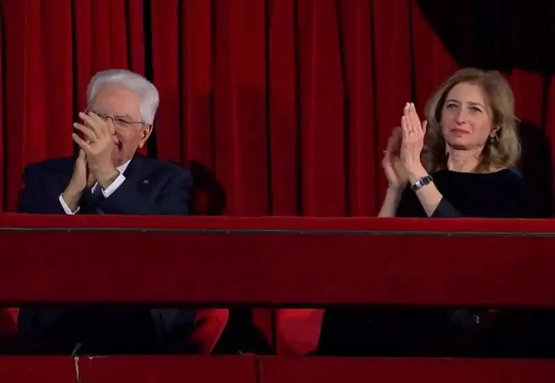 sergio e laura mattarella al teatro ariston   sanremo 2023 