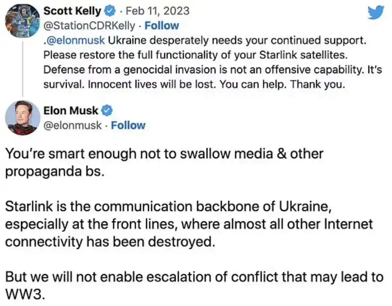 tweet scott kelly elon musk 