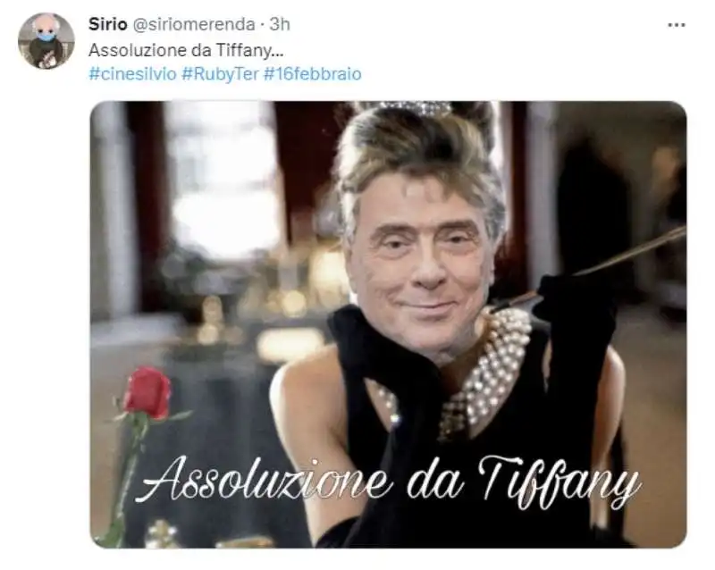 tweet sull assoluzione di berlusconi   processo ruby ter 3