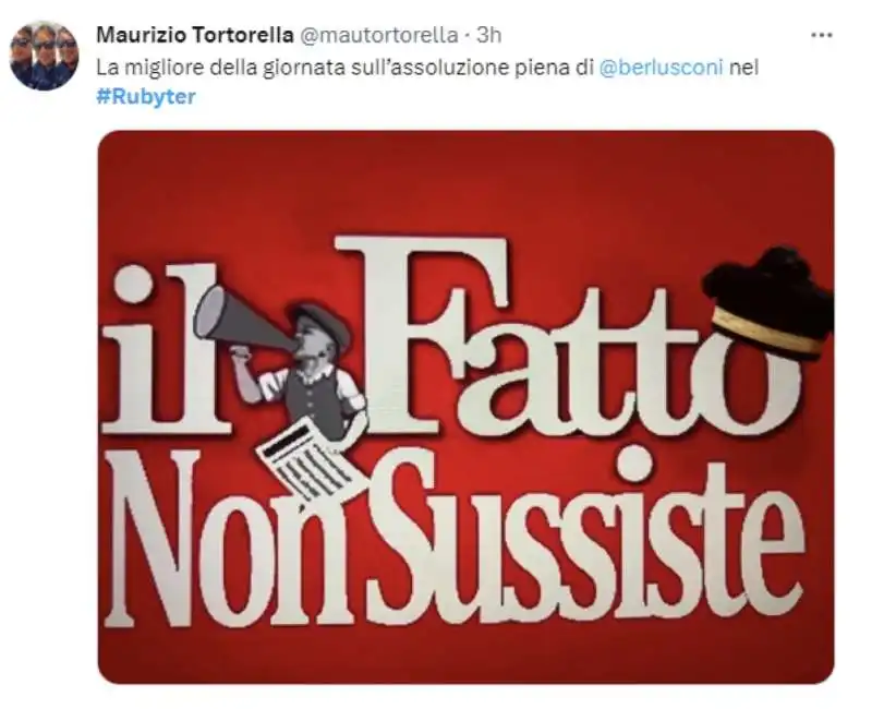 tweet sull assoluzione di berlusconi   processo ruby ter 7