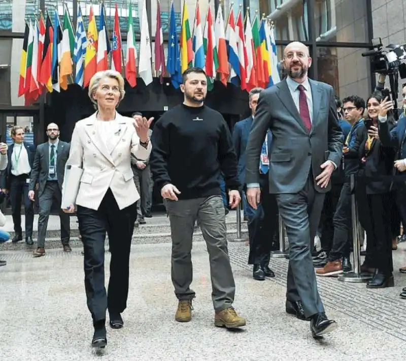 URSULA VON DER LEYEN - ZELENSKY - CHARLES MICHEL