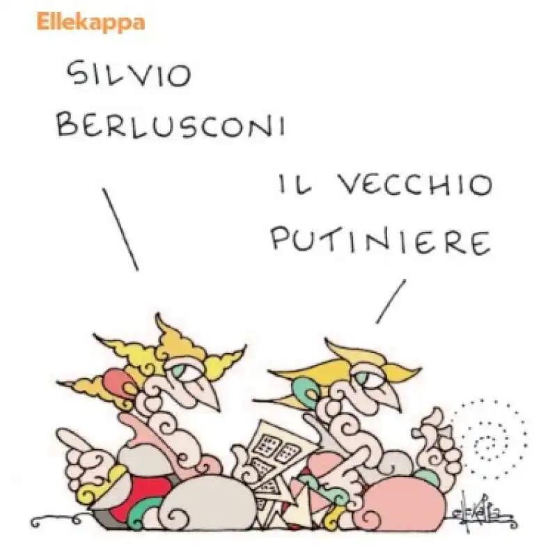 vignetta di ellekappa su Silvio Berlusconi putiniano